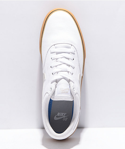 Nike SB Chron 2 White & Gum Skate Shoes