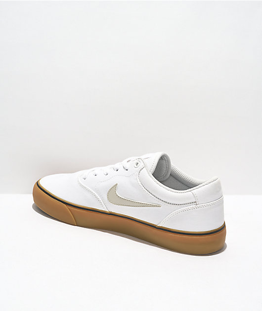 Nike Sb Chron 20 White And Gum Skate Shoes