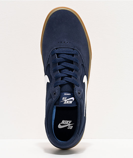 Nike SB Chron Navy \u0026 Gum Skate Shoes 