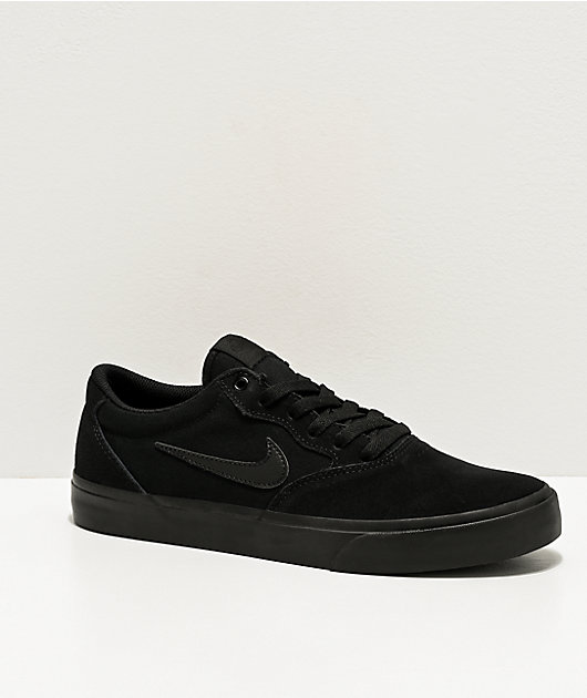 Nike SB Chron SLR Black Skate Shoes Zumiez