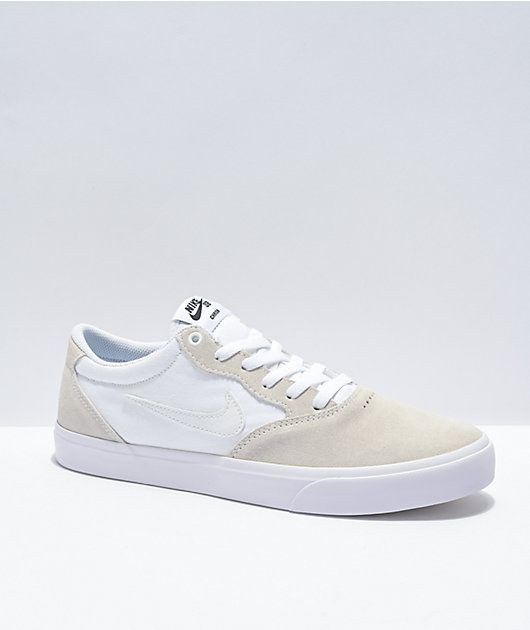 Nike SB Chron White Skate Shoes Zumiez