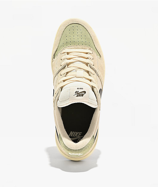Nike SB Code 58 Beige & Green Skate Shoes