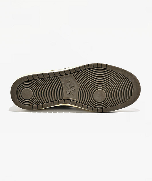 Nike SB Code 58 Beige & Green Skate Shoes