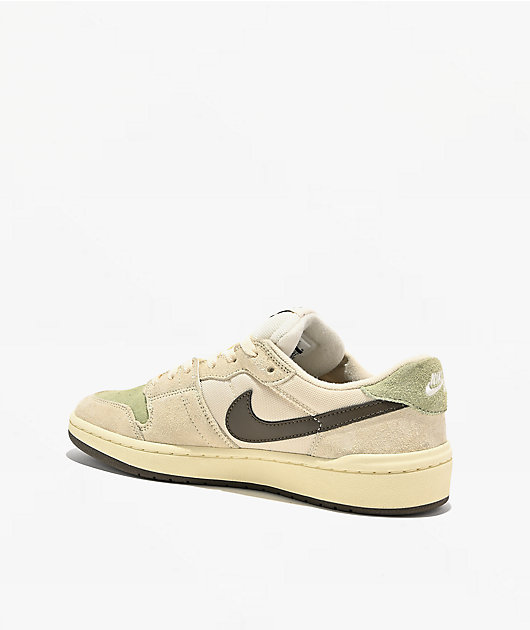 Nike SB Code 58 Beige & Green Skate Shoes