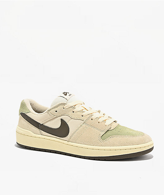 Nike SB Code 58 Beige & Green Skate Shoes