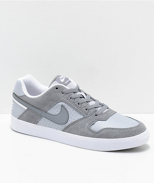 Nike SB Delta Force Cool Grey \u0026 White zapatos de skate | Zumiez