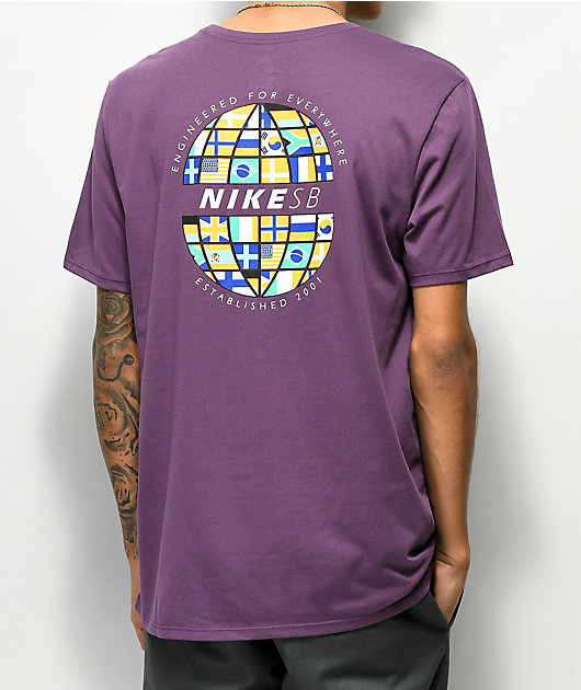 purple dri fit shirt