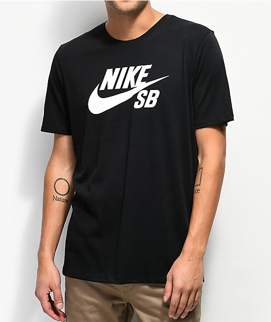 comprador harina Rebajar Nike SB Dri-Fit Logo camiseta negra