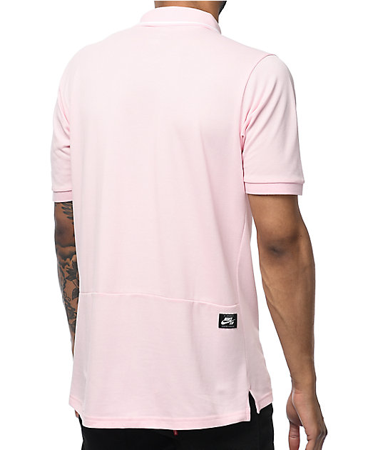 nike pink polo shirt