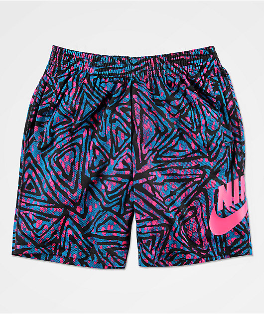 Vader Megalopolis eetlust Nike SB Dri-Fit Sunday Laser Geo Print Blue & Pink Shorts