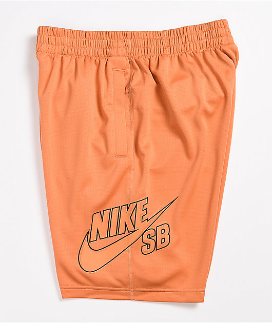 black orange nike shorts