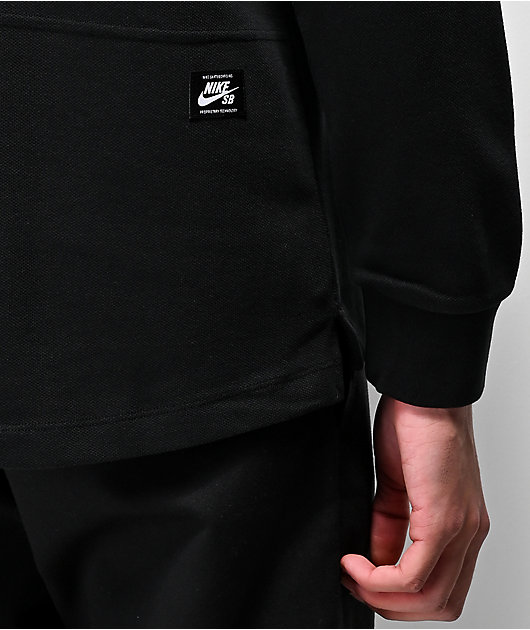 Temporizador Bueno inventar Nike SB Dri-Fit polo negro de manga larga
