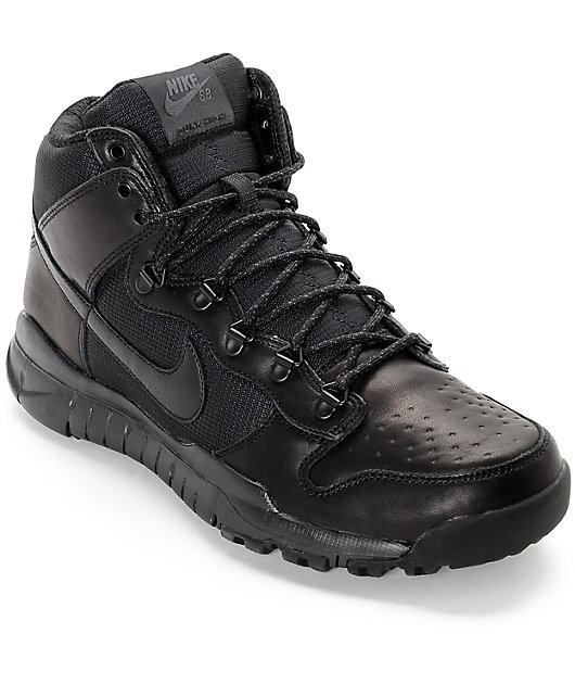 Nike SB Dunk High OMS zapatos en negro sólido | Zumiez