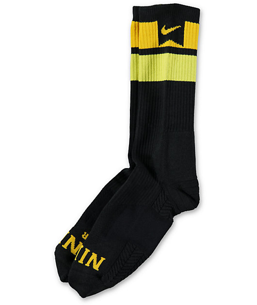 black and yellow nike socks