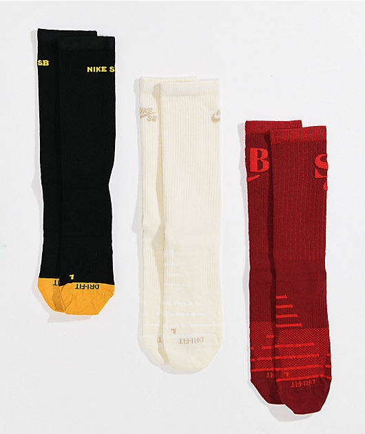 nike socks 3 pack white