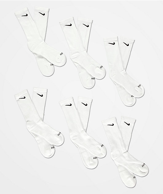 Nike SB Everyday Plus Pack de 6 Calcetines blancos