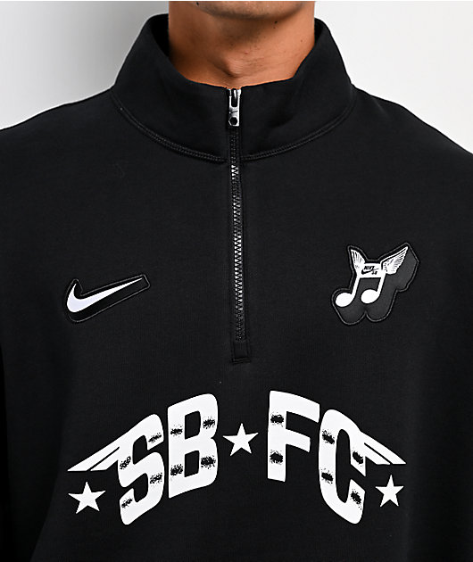 Nike SB FC Black Oversized Quarter Zip Sweatshirt