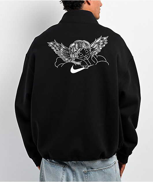 Nike SB FC Black Oversized Quarter Zip Sweatshirt