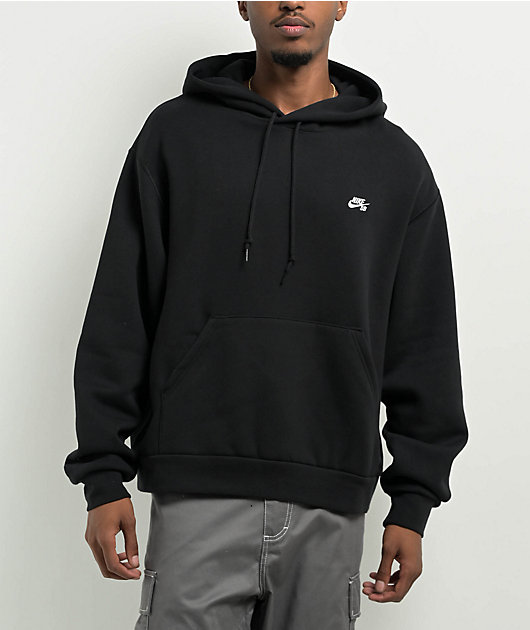 Black nike sb hoodie sale