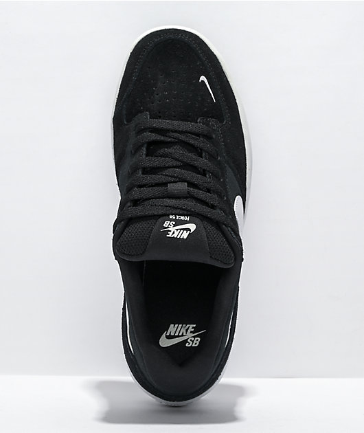 Nike SB Force 58 Black & White Skate Shoes