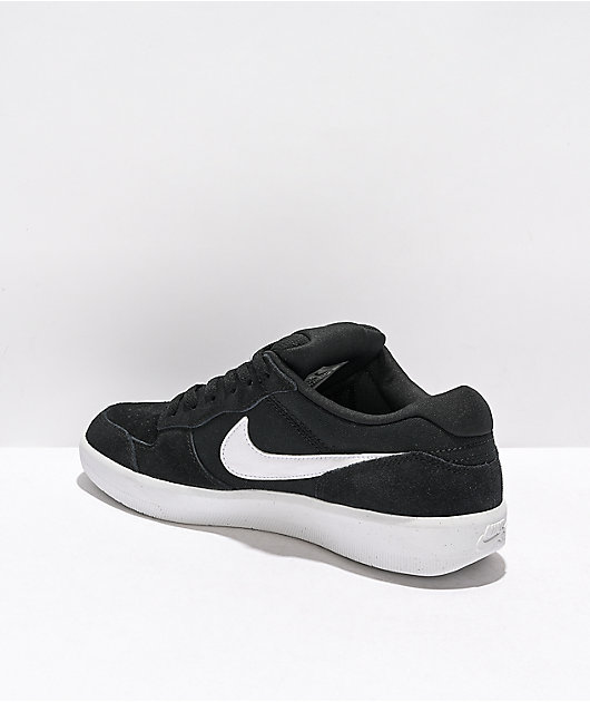 Nike SB Force 58 Black & White Skate Shoes