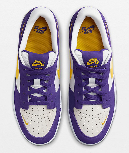 Nike SB Force 58 Court Purple Amarillo Skate Shoes Zumiez