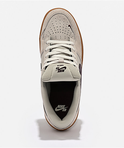 Nike SB Force 58 Cream, Burgandy & Gum Skate Shoes | Zumiez