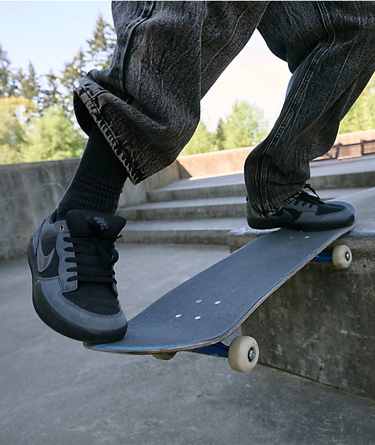 Nike SB Force 58 Dark Days Black Skate Shoes | Zumiez