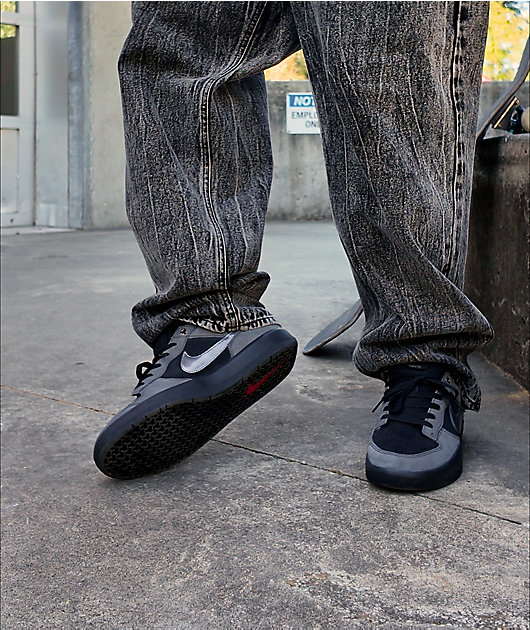 Nike SB Force 58 Dark Days Black Skate Shoes | Zumiez