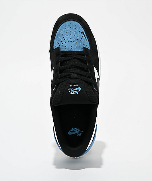 Nike SB Force 58 Dutch Blue, Black, & White Skate Shoes