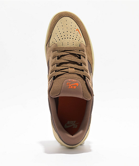 Nike SB Force 58 Light Orewood Brown & Fir Skate Shoes | Zumiez