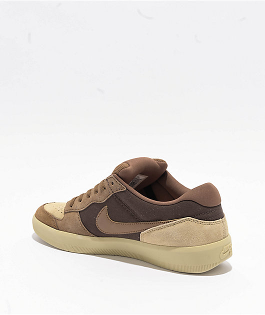 Nike SB Force 58 Light Orewood Brown & Fir Skate Shoes | Zumiez