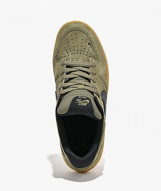 Nike SB Force 58 Medium Olive, Gum & Black Skate Shoes