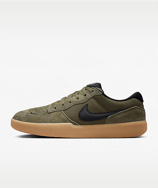 Nike SB Force 58 Medium Olive, Gum & Black Skate Shoes