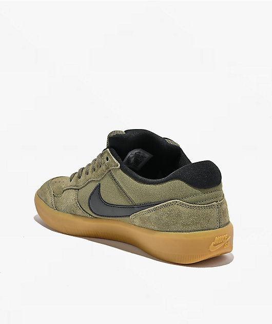 Nike SB Force 58 Medium Olive, Gum & Black Skate Shoes