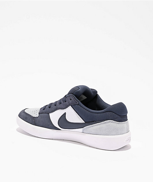 Nike SB Force 58 Navy, Sky & White Skate Shoes | Zumiez