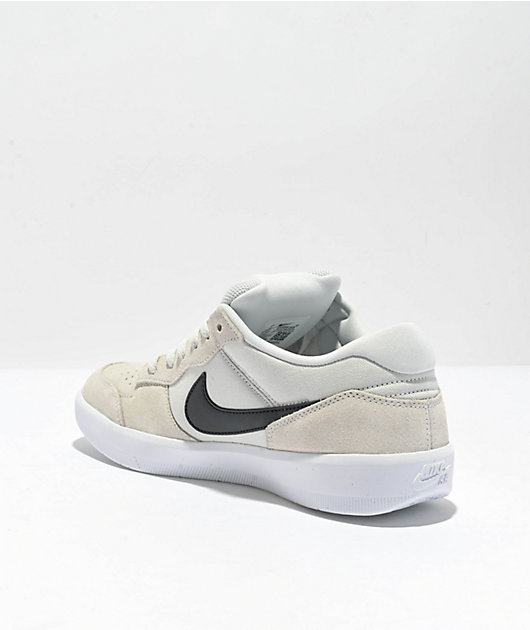 Nike SB Force 58 Photon Dust Black White Skate Shoes Zumiez