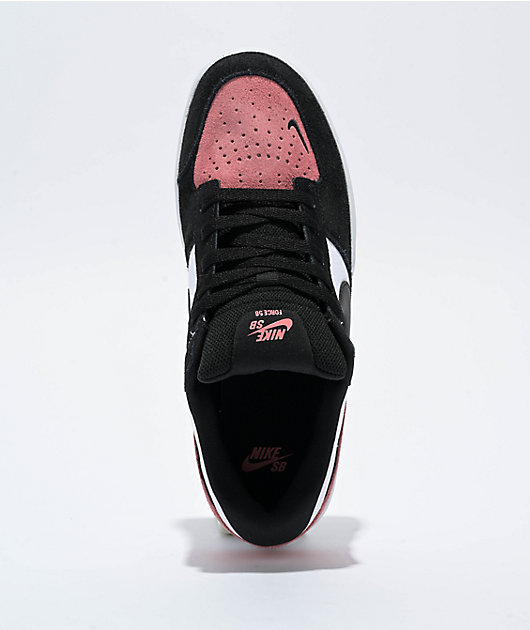 Nike SB Force 58 Pink Salt, Black & White Skate Shoes