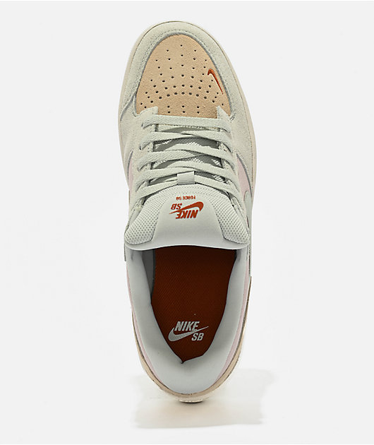 Nike SB Force 58 Platinum Violet, Light Silver & Sand Skate Shoes