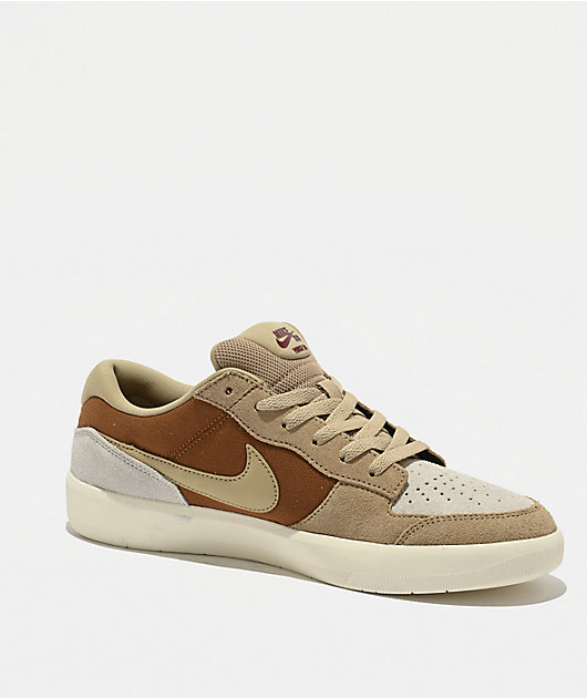 Nike SB Force 58 Tan, Beige Brown Skate Shoes Zumiez
