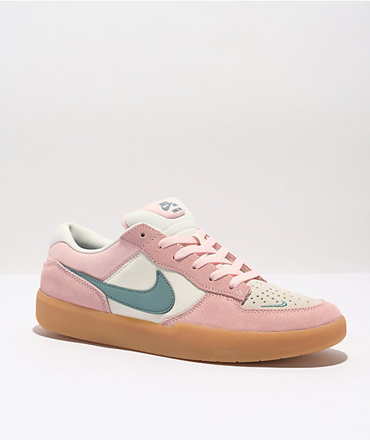 Nike SB Force 58 Teal Gum Pink Skate Shoes Zumiez