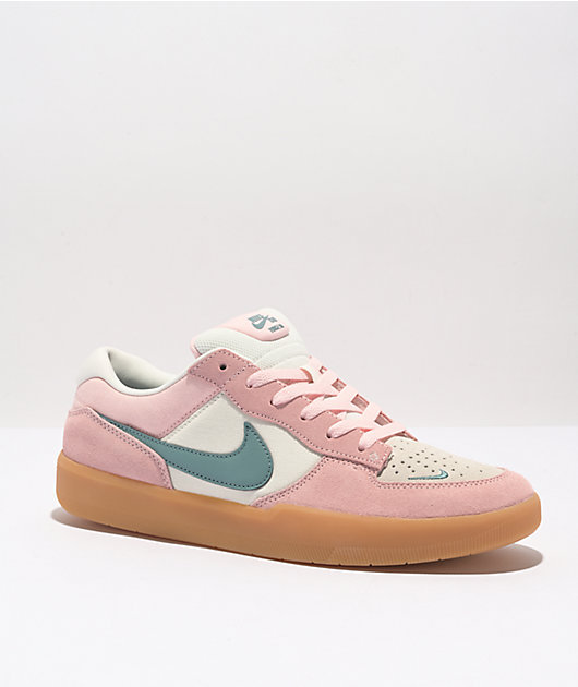 Nike SB Force 58 Teal, Gum & Pink Skate Shoes | Zumiez