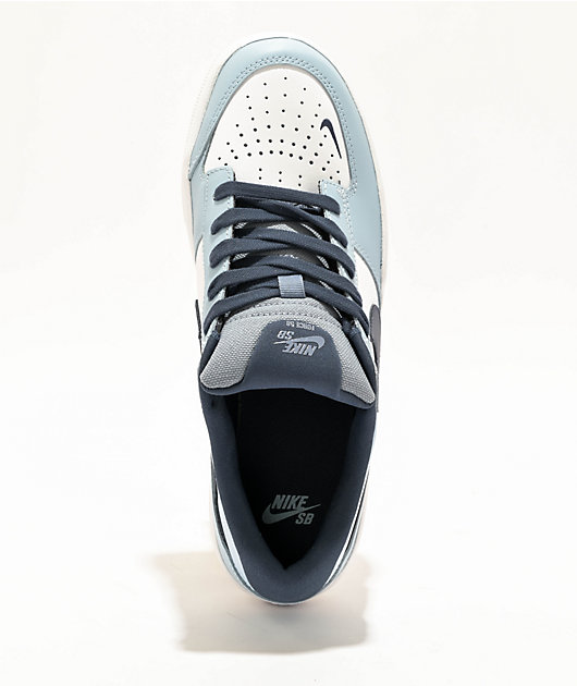 Nike SB Force 58 White, Thunder Blue & Ashen Slate Skate Shoes