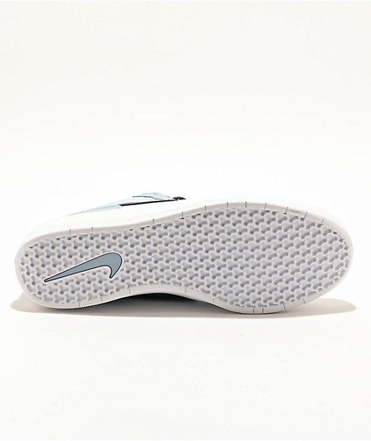 Nike SB Force 58 White, Thunder Blue & Ashen Slate Skate Shoes