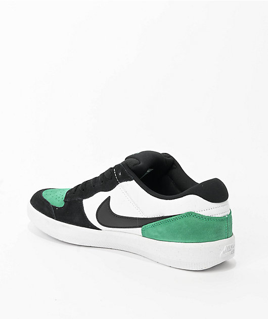 Nike SB Force 58 White, Stadium Green & Black Skate Shoes | Zumiez