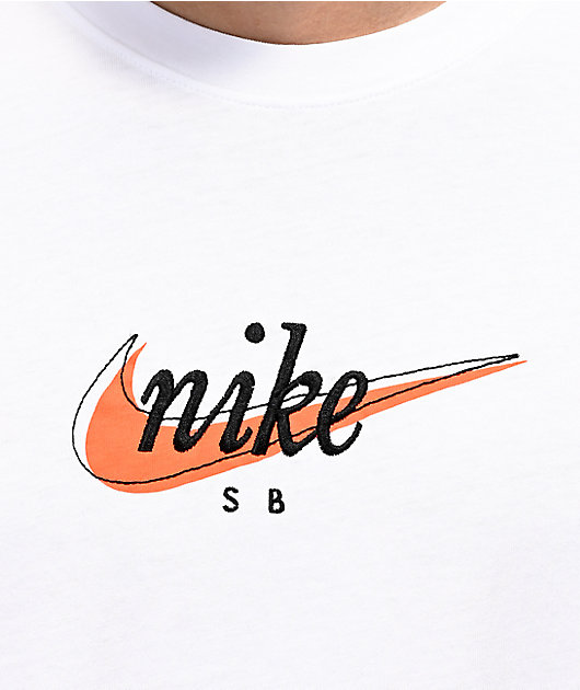 Zumbido experimental restaurante Nike SB Futura camiseta blanca