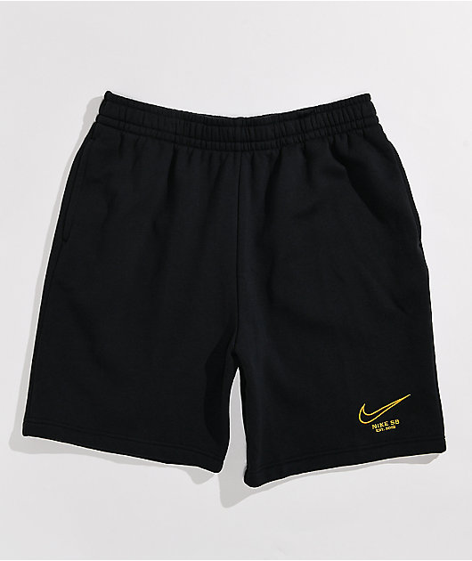 Jordbær tab Uden tvivl Nike SB GFX Black & Gold Sweat Shorts