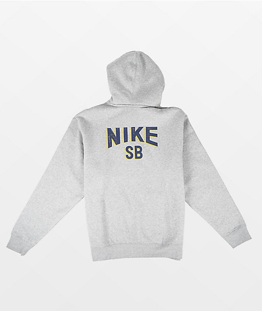 Nike SB GFX Heather Grey Hoodie Zumiez