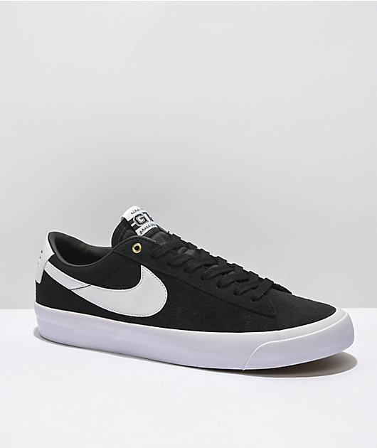 Nike SB GT Blazer Low RM Black White Skate Shoes Zumiez
