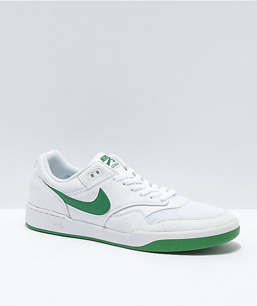Perseo Residente montar Nike SB GTS Return zapatos de skate blancos y verde pino